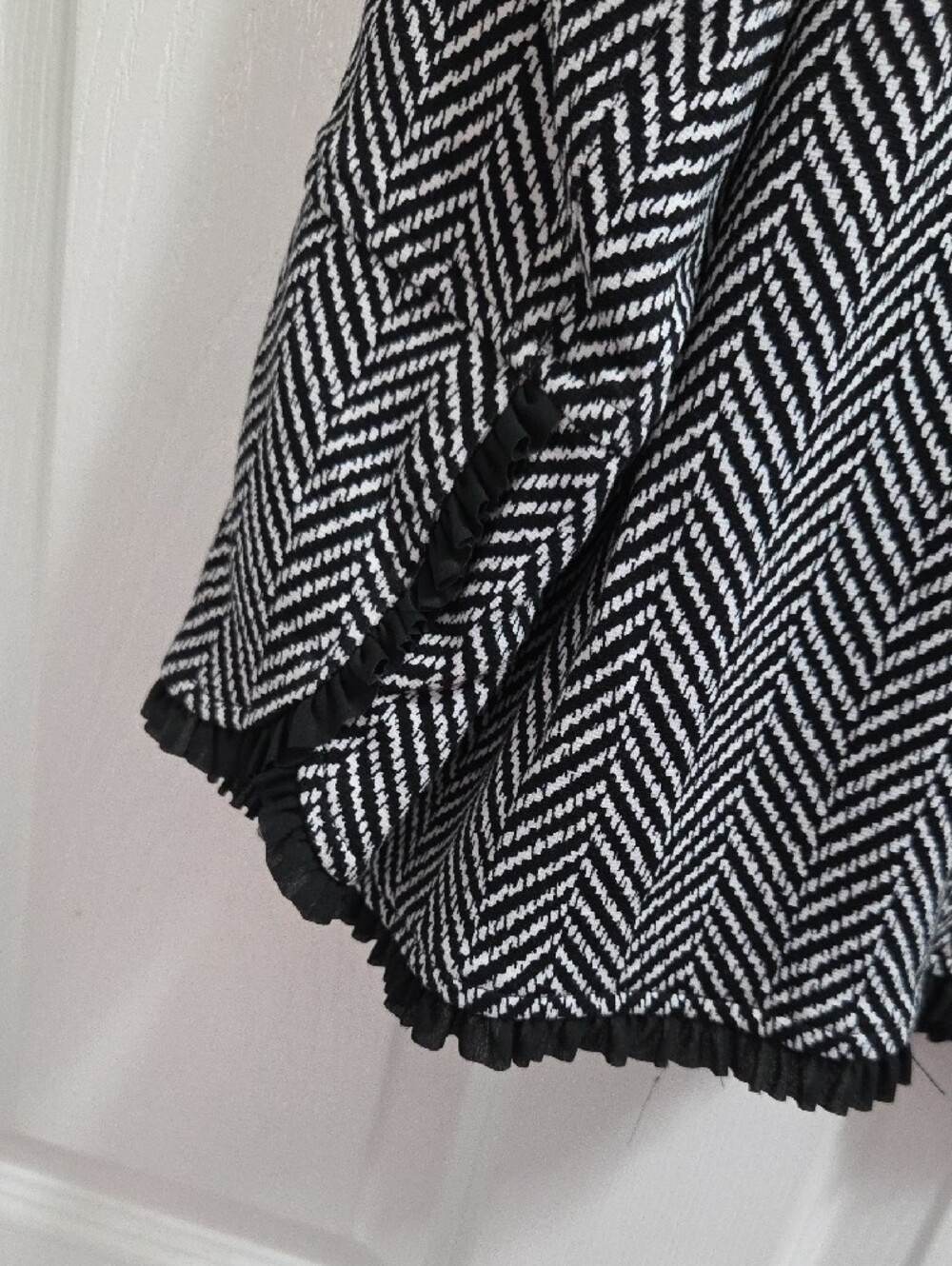 Chico's Ruffle Trim Ponte Jacket - Picture 6 of 7